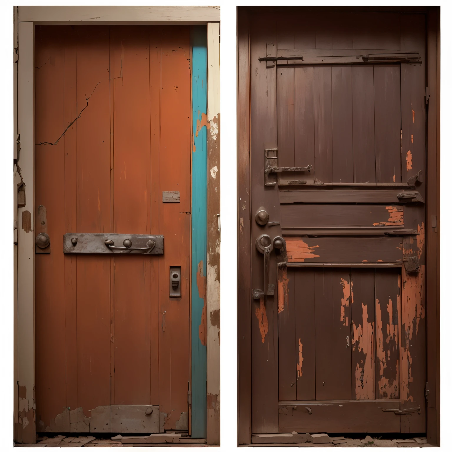 Two old dilapidated doors