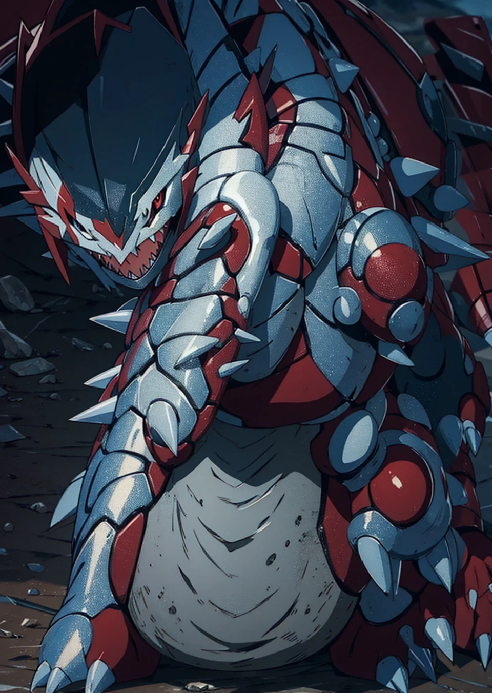 Primal Groudon (pokemon) humanoide