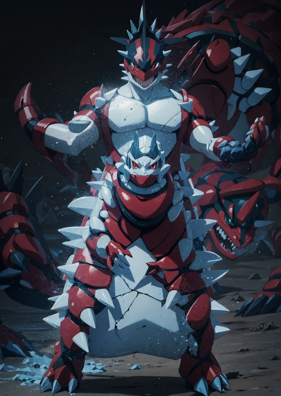 Primal Groudon (pokemon) humanoide 