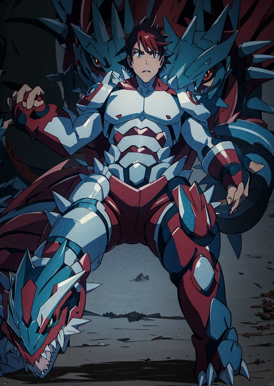 Primal Groudon (pokemon) humanoide 