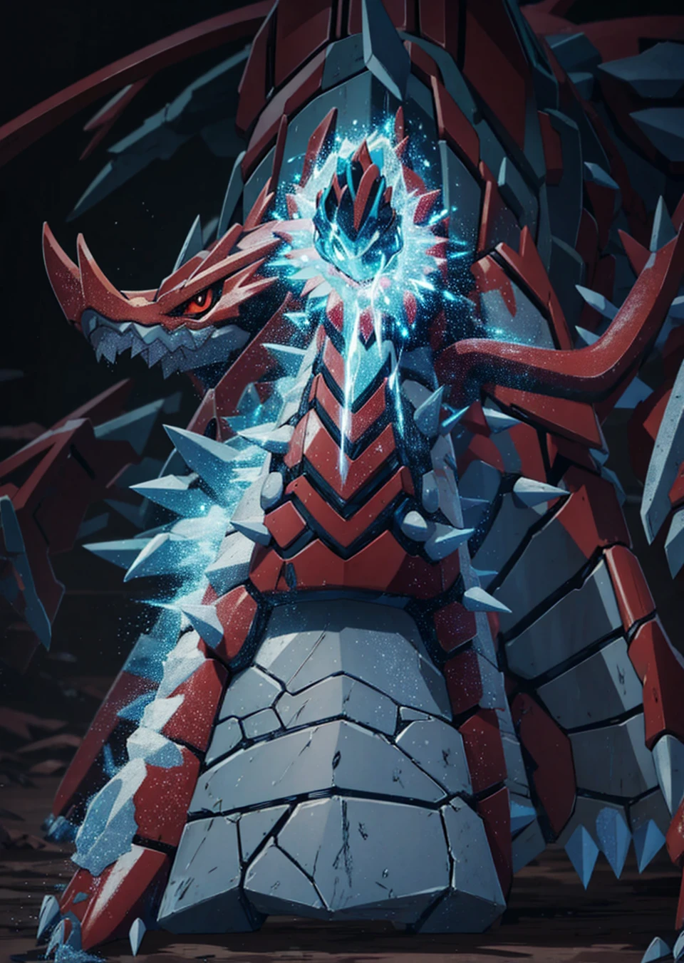 Primal Groudon (pokemon) humanoide 