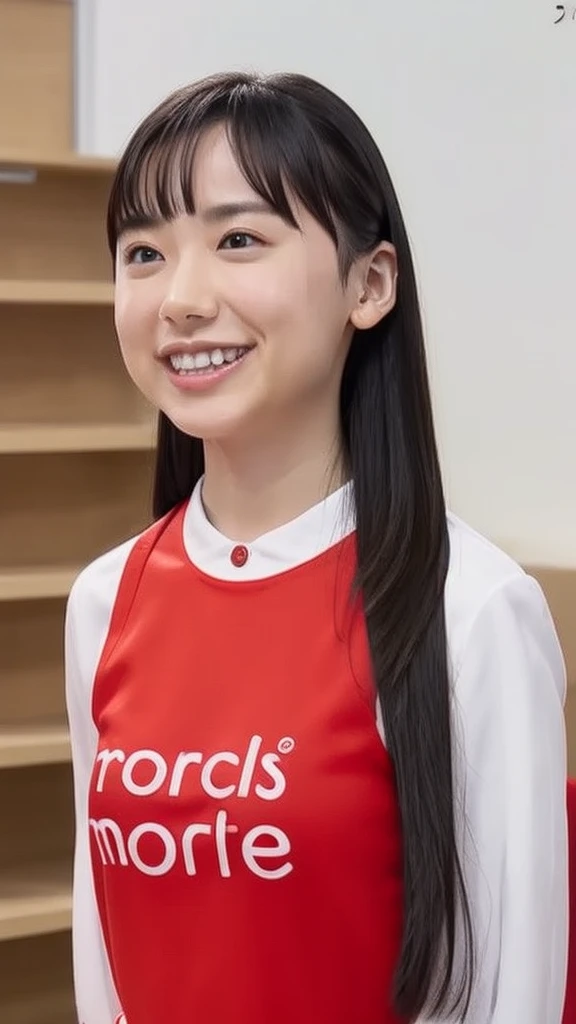 Upper Body, Flat Chest, (Put your arms behind your back:1.1), compensate, Sports Good, smile, Long Hair