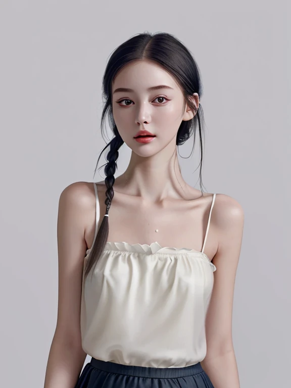 Highest Quality, excellent details, 超A high resolution, (fidelity: 1.4), The best illustrations, favor details, Highly condensed 1girl, with a delicate and beautiful face, Delicate collarbones, High Quality Fishtail Skirt, Shyness