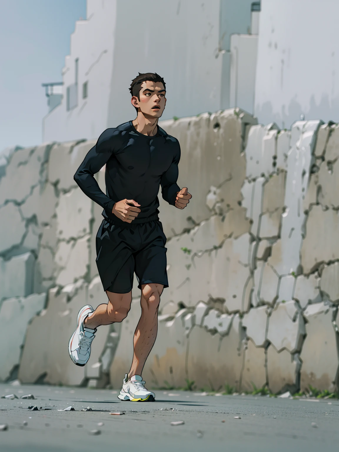 (extremely detailed CG unity 8k wallpaper), the most beautiful artwork in the world, runner, running  outfit, outdoor