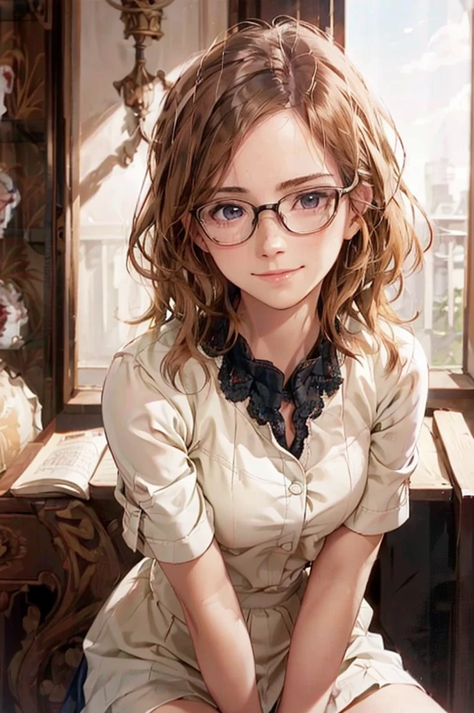 Masterpiece, 最high quality, high quality, High resolution, high quality texture, high quality shadows, High resolution, Beautiful details, Detailed CG, Detailed Texture, Realistic representation of face, Realistic, colorful, delicate, Cinematic Light, Side light, Lens flare, Ray Tracing, sharp concentrated, (1 Girl,concentrated:1.3), ( Intricate details, compensate, PureErosFaceV1:0.5), (細部まで美しいdelicateな顔, 緻密で美しいdelicateな瞳, Perfect Facial Proportions, Dense skin, Optimal ratio of four fingers to one thumb,Unified 8k wallpaper, Arms under chest, Modest chest, Wide Hips, Smooth upper abdomen, 35 years old, blue eyes, glasses,cabin attendant uniform,white blouse,tight fitting black skirt,black stockings, excellent secretary ,working as a secretary, wooden desk, wooden chair, house wife, the gaze of true love, lips of temptation, A look full of compassion ,a smile full of love, i love you, Acting lovey-dovey, air fortress hair, blonde hair, I love you so much I'm crazy,i love you