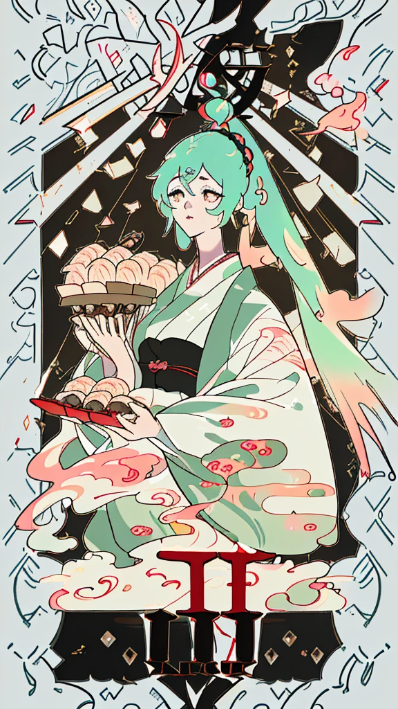 A beautiful young woman with striking detailed eyes, lovely full lips, and long eyelashes, wearing a Japanese , standing calmly in a traditional Japanese food shop, serene expression, braided ponytail, (best quality,4k,8k,highres,masterpiece:1.2),ultra-detailed,(professional, vivid colors, studio lighting)