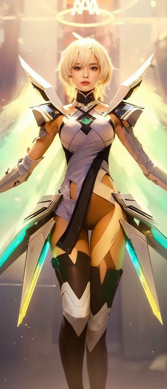 ((Best quality, 8k, Masterpiece :1.3)), Whole body, Sharp focus :1.2, A pretty woman with perfect figure :1.4, Slender abs :1.2, ((Dark brown hair, Big breasts :1.2)), body dress :1.1, (Night city view, Modern balcony :1.1), Highly detailed face and skin texture, Detailed eyes, Double eyelid, Small Bust, OL Uniform, Office Wear, white T-shirt, exposed cleavage, (Black Pantyhose), (No Panties), Interior Scene, Office