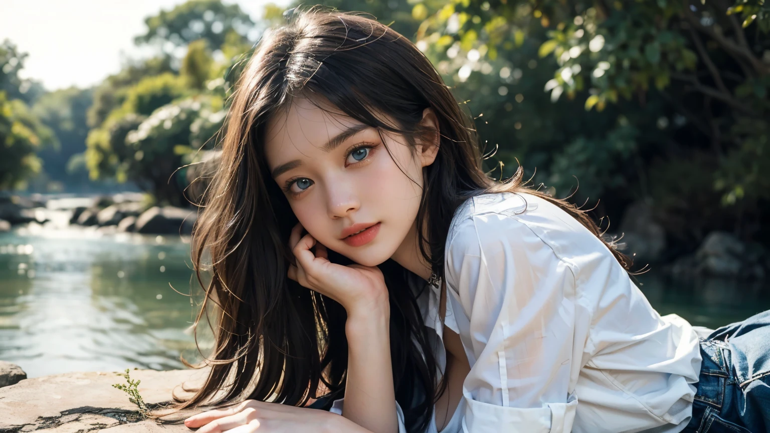 (masterpiece),T-Shirts,Tattered clothes,Spread your legs,Cleavage,Plump body,Cute face,Beautiful Face,Droopy eyes,double eyelid,trembling,Scary face,Medium Hair,Peeking from below,evening,rain,forest,Mysterious,high quality,Realistic,Perfect Japan,Beautiful Skin、(Perfect ???????、Beautiful limbs、Sparkle in the eyes)、Beautiful woman,Bad guy、gravure,fashionable
