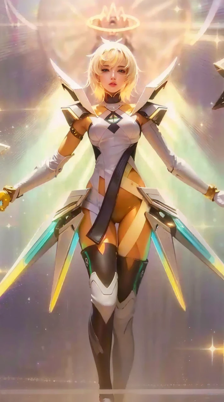 (8k, RAW photo, photorealistic:1.25) ,( lipgloss, eyelashes, gloss-face, glossy skin, best quality, ultra highres, depth of field, chromatic aberration, caustics, Broad lighting, natural shading,) looking at viewer with a serene and goddess-like happiness, hair covering one eye