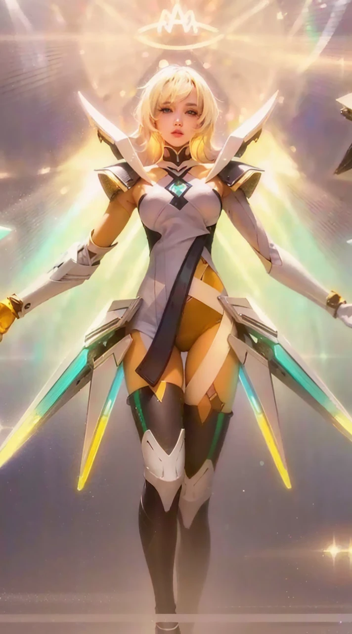 (8k, RAW photo, photorealistic:1.25) ,( lipgloss, eyelashes, gloss-face, glossy skin, best quality, ultra highres, depth of field, chromatic aberration, caustics, Broad lighting, natural shading,) looking at viewer with a serene and goddess-like happiness, hair covering one eye