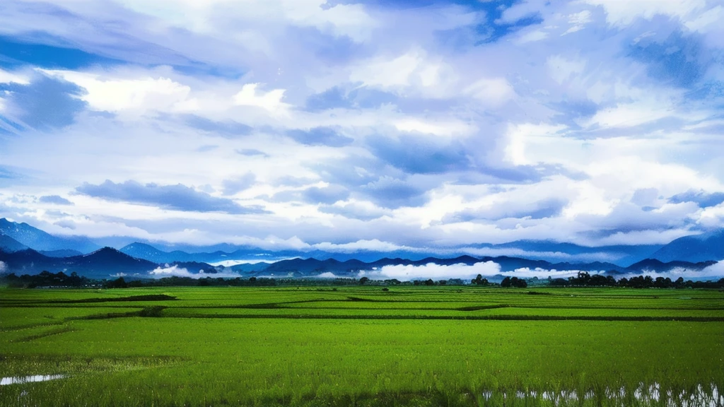 In the background is a vast green field with mountains as a backdrop., Fields with clouds on the background, In the background is a green field, Landscape of the landscape, Landscape Wallpaper, Malaysia with rice paddies, Very beautiful scenery, Amazing scenery in the background, Landscape Wallpaper, Background nature and clouds, very Very beautiful scenery, High resolution in the field, The scenery is serene!!