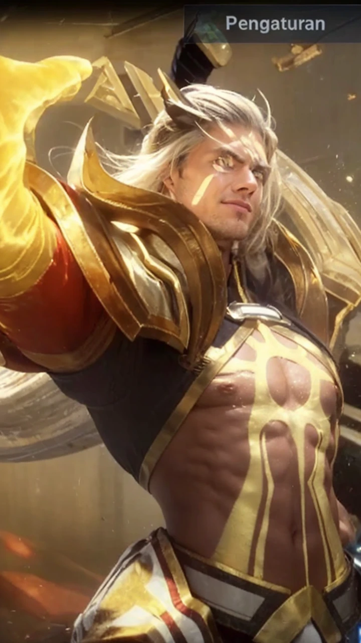 (((zoom out, full body, handsome 35 year old desirable caucasian man with distinguished features, holding dumbbells))), (black muscle shirt, light brown medium length hair, cropped sides, clean shaved face, intriguing green eyes), athletic build, strong, seductive smile with gentle expression, detailed depiction of facial features, perfectly symmetrical face, bright overhead lighting masterfully accentuates his excellent features