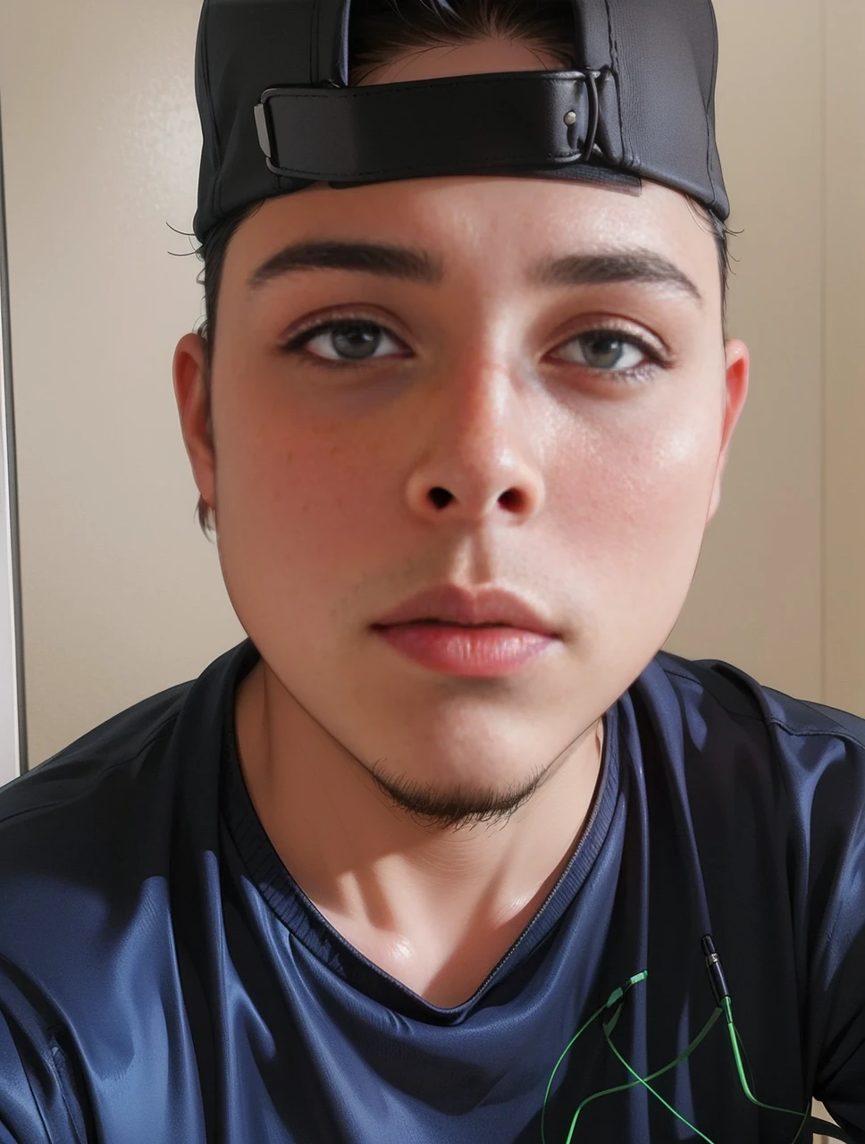 Best quality, adolescent, alone, Hat, fone gamer, gamer boy, 23 year old, Gamer Glasses