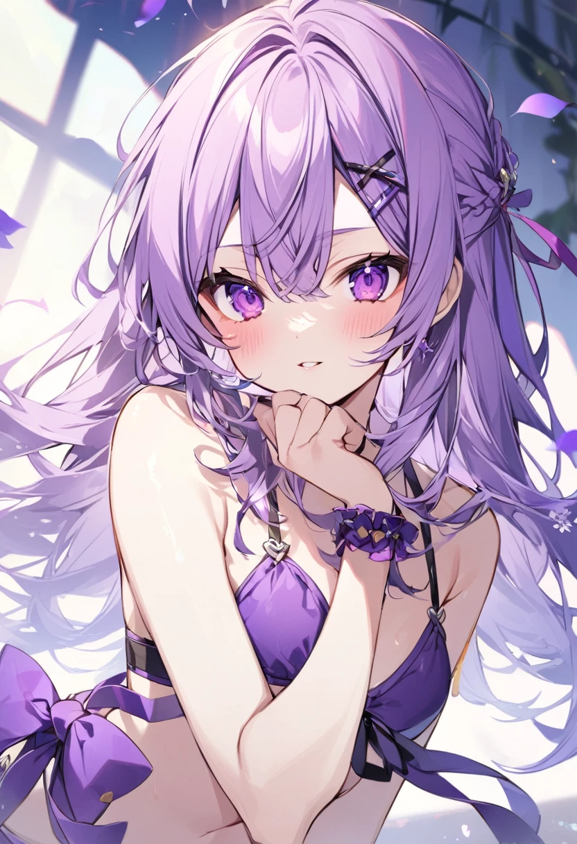 Keito。Purple Eyes。Purple Bikini