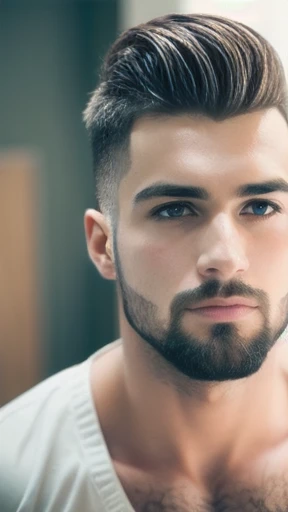 Men Sarfaty cut hair focus in face
