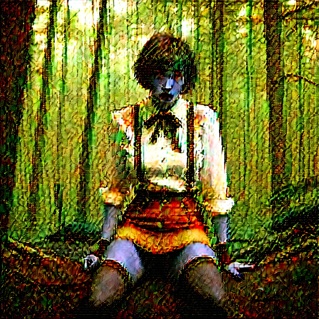 (Best Quality,tmasterpiece,great details, Dynamic frame:1.2),Forest around,The woman,Pronounced wrinkles,Bob haircut,jeans skirt,blouse,Stockings with garters, Detailed eyes and face,expression of despair,An anxious look,A Shameful Situation,Dark and moody lighting,Wrestling Hands,ominous vibe, Laceration, gloomy ecstasy, A Tragic Moment, (Psychological thriller)