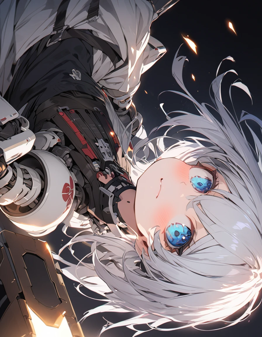 The white-haired girl was in trouble.　Mechanical joints　masterpiece