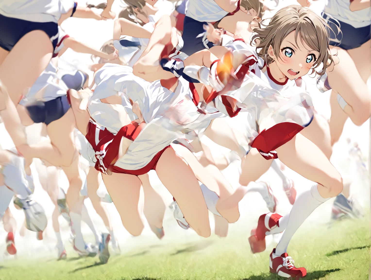 1 girl love live Watanabe you gym uniform running