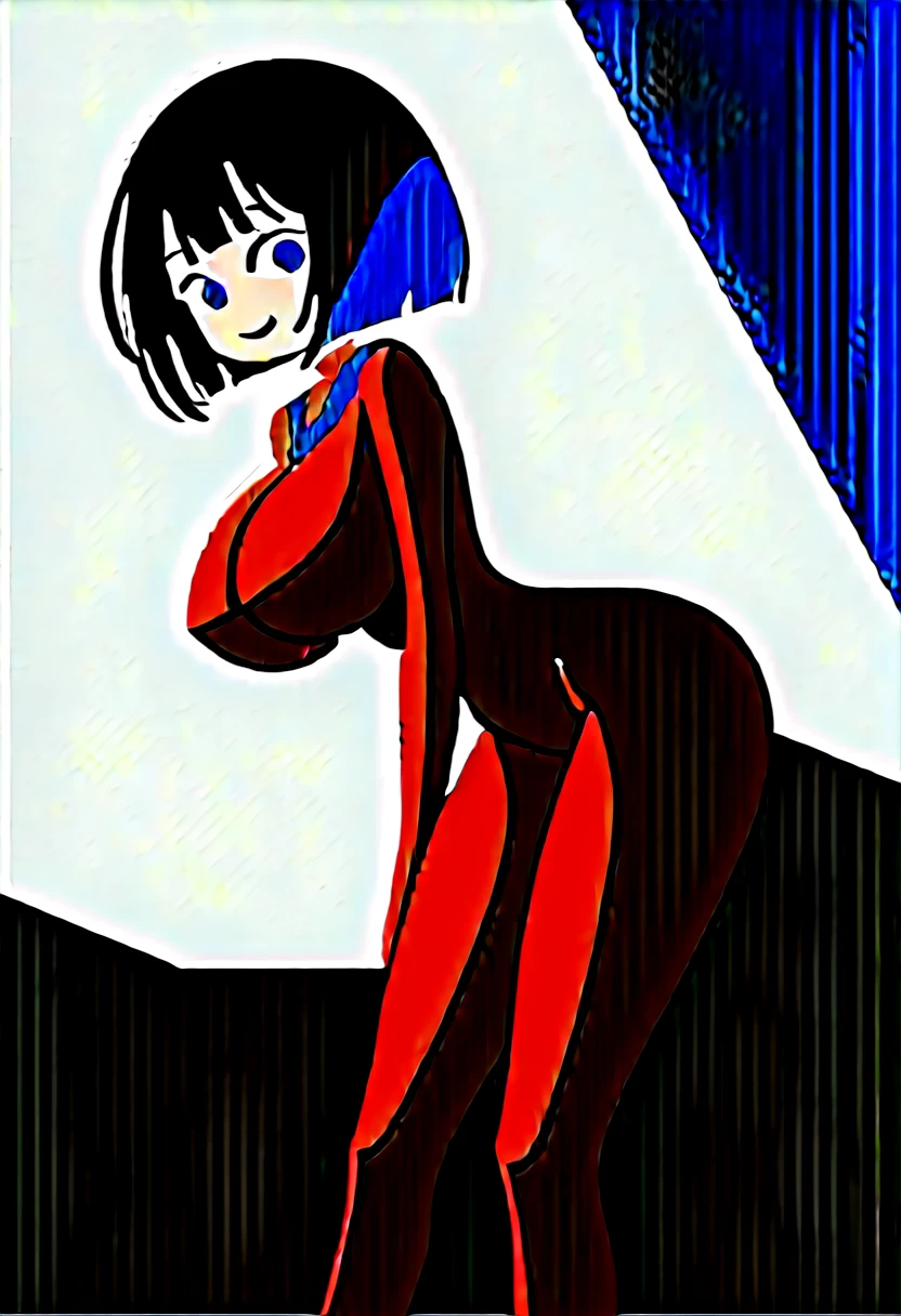 (masterpiece, best quality:1.2), Shader, High contrast, behind shot, 1girl, kawaii, (super big breasts, micro waist, very long legs:1.5), Firm , Black hair, short bob hair, short height, scrawny and thin body, Light Skin, cute big eyes, cute beautiful thin face, serafuku, pigeon-toed, wet and sweaty, visible ribs, sex with ejaculating super big penis man, ugly big man is big hands and fat dick, Cowgirl position, she V sign, Trembling