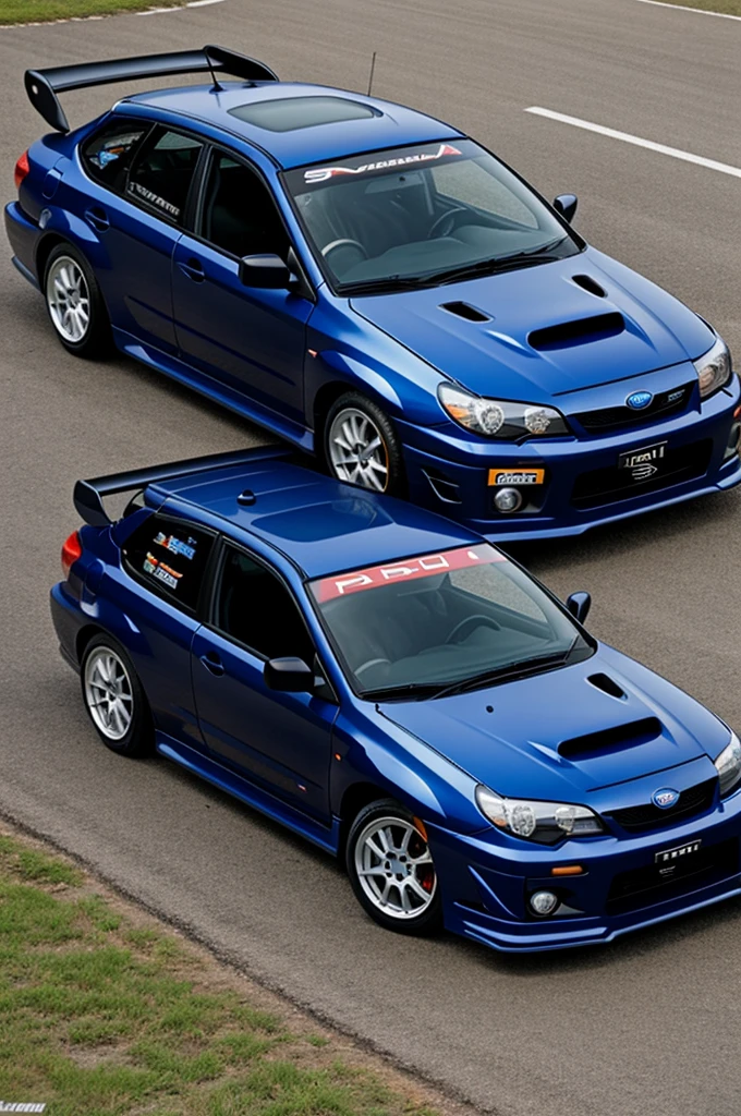 black haired boy with a rally subaru impreza 