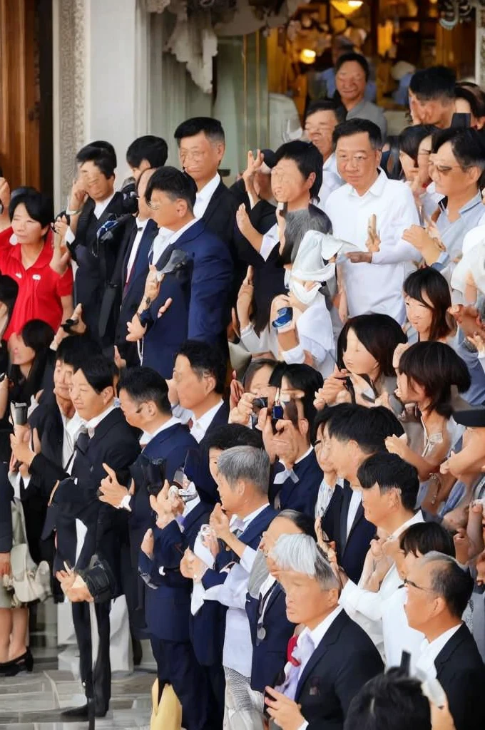 Back photo, There is only one middle-aged man in the photo，major，credibly，of Taiwanese，Used to make profile pictures, Under the mansion, Cartoon style photos