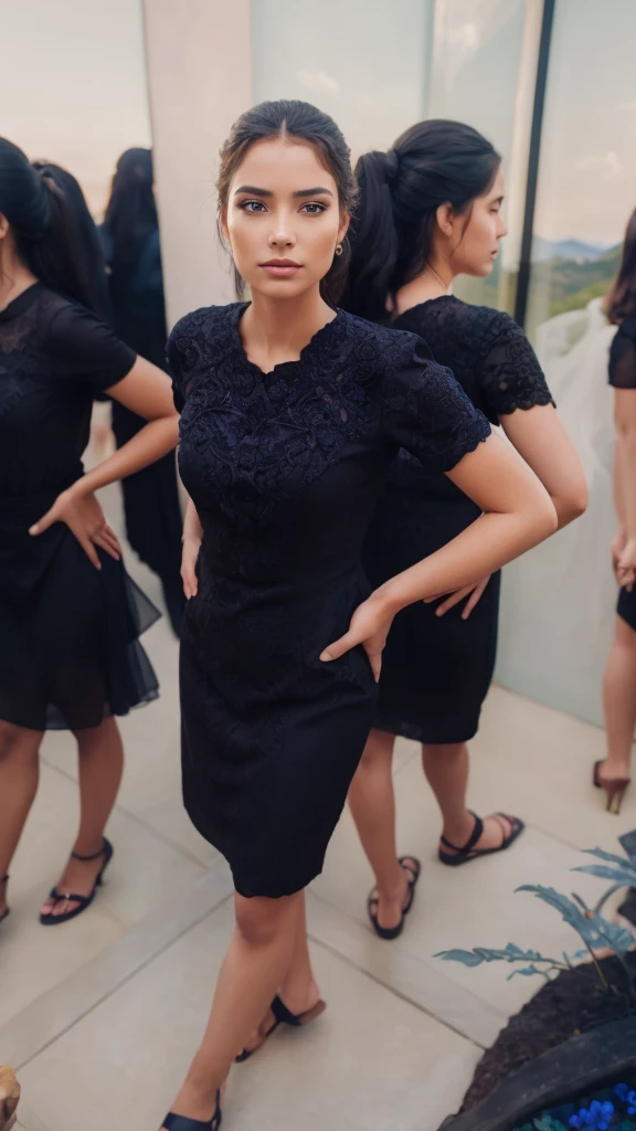 a beautiful girl in a lush, vibrant garden, detailed face features, large expressive eyes, elegant dress, serene expression, mystical atmosphere, dramatic lighting, breathtaking landscape, rolling hills, blooming flowers, sunbeams, intricate details, 8k, photorealistic, masterpiece, cinematic, fantasy