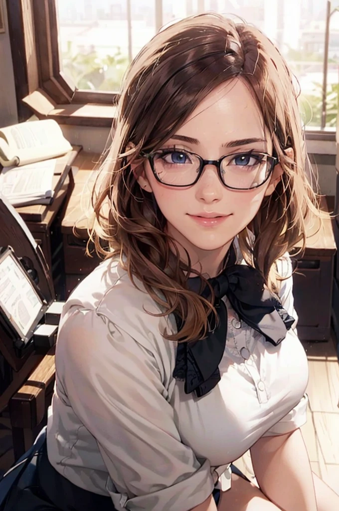 Masterpiece, 最high quality, high quality, High resolution, high quality texture, high quality shadows, High resolution, Beautiful details, Detailed CG, Detailed Texture, Realistic representation of face, Realistic, colorful, delicate, Cinematic Light, Side light, Lens flare, Ray Tracing, sharp concentrated, (1 Girl,concentrated:1.3), ( Intricate details, compensate, PureErosFaceV1:0.5), (細部まで美しいdelicateな顔, 緻密で美しいdelicateな瞳, Perfect Facial Proportions, Dense skin, Optimal ratio of four fingers to one thumb,Unified 8k wallpaper, Arms under chest, Modest chest, Wide Hips, Smooth upper abdomen, 35 years old, blue eyes, glasses,cabin attendant uniform,white blouse,tight fitting black skirt,black stockings, excellent secretary ,working as a secretary, wooden desk, wooden chair, house wife, the gaze of true love, lips of temptation, A look full of compassion ,a smile full of love, i love you, Acting lovey-dovey, air fortress hair, blonde hair, I love you so much I'm crazy,i love you