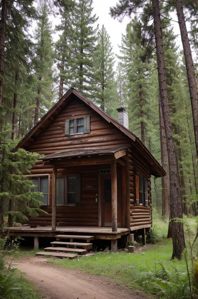 Old cabin in the woods