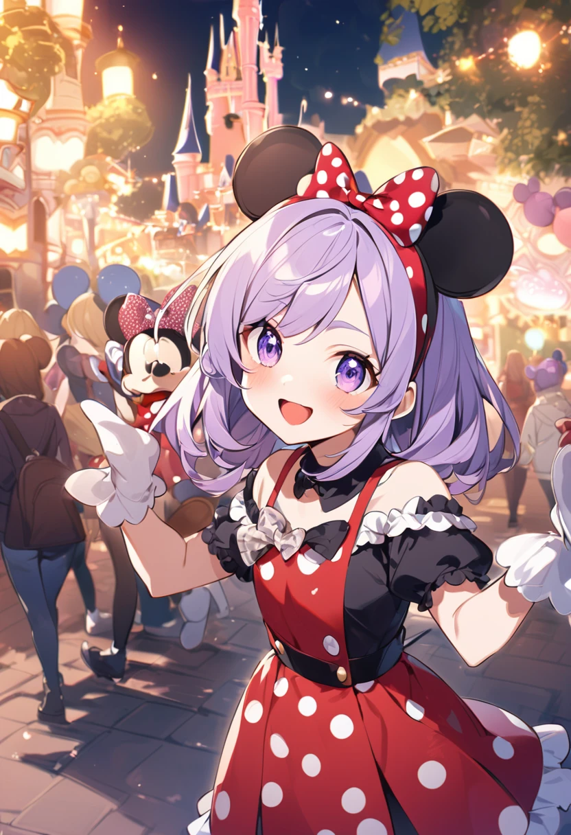 Keito。Purple Eyes。Disneyland。Minnie Mouse Headband。