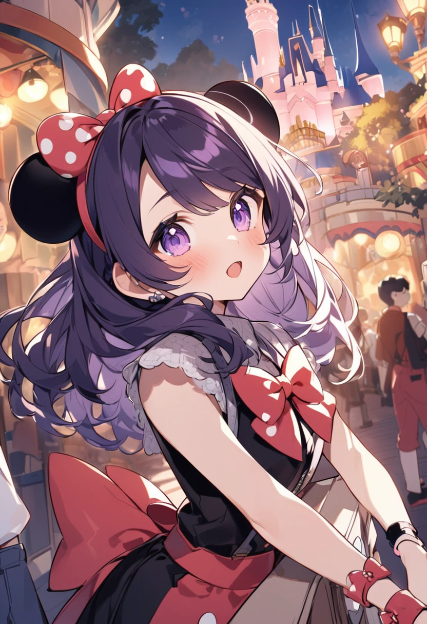 Keito。Purple Eyes。Disneyland。Minnie Mouse Headband。