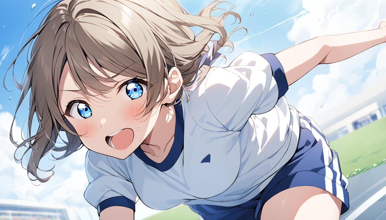 1 girl love live Watanabe you gym uniform running