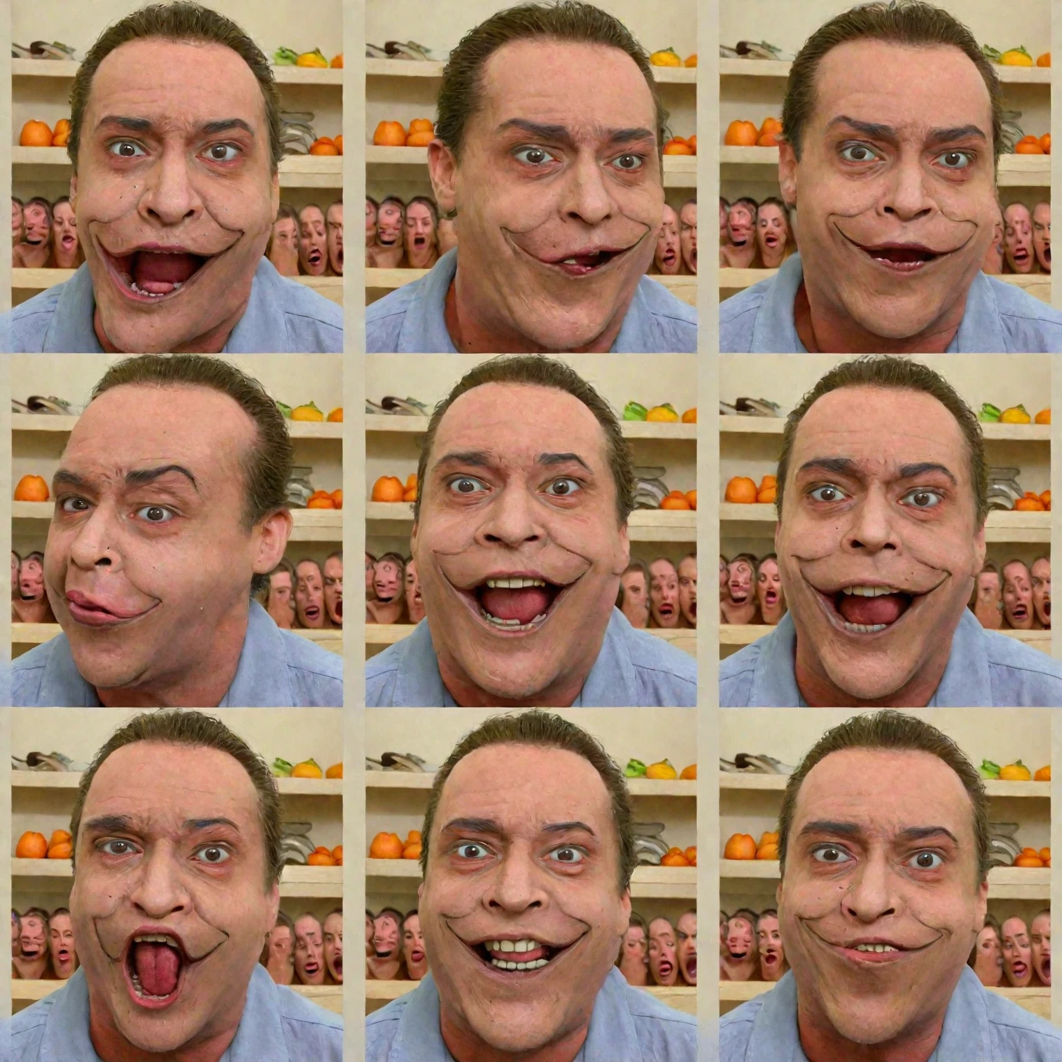 joker face with multiple different expressions, facial expressions, detailed facial expressions, facial expression, full of expressions, detailed facial expression, expressions, micro expressions, realistic facial expression, corrected faces, neutral expressions, happy facial expression, different expression, crazy expression, face variations, happy expression, happy expressions, laughingstock, slightly happy facial expression