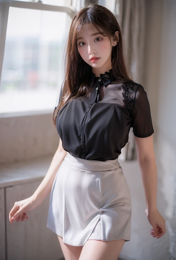 Sexy lace stewardess,Mini hip skirt,