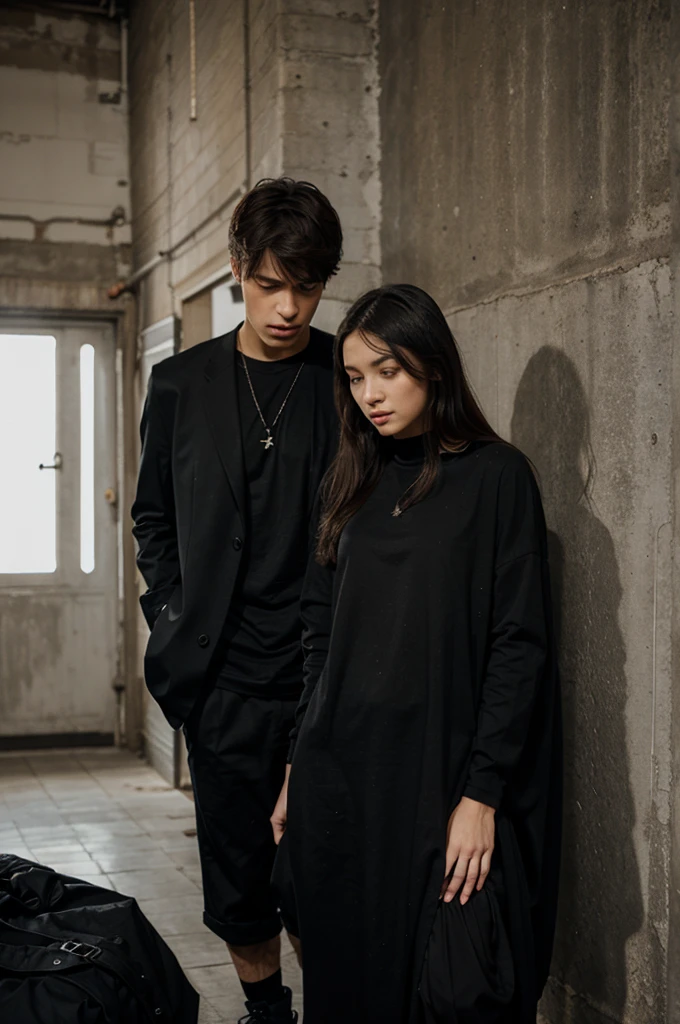 Men and women wear black clothes