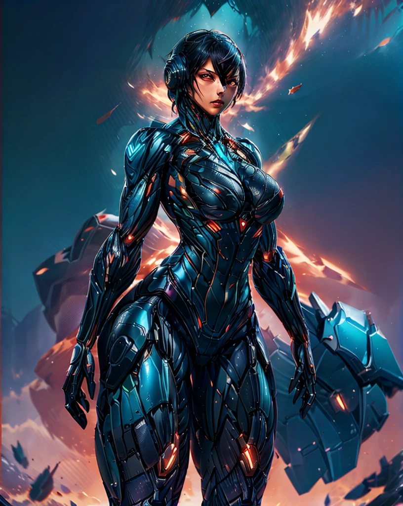 (cowboy shot), photo of a girl, (futuristic), black, 
(curvy body), (huge breast:1.2), (thick thighs:1.2), cyan,
(dynamic-pose:1.4), 
(strong wind, floating debris and Fragments),
cyberpunk background, ,
(detailed, best quality, realistic), rim light, luminous lighting, enchanting radiance 