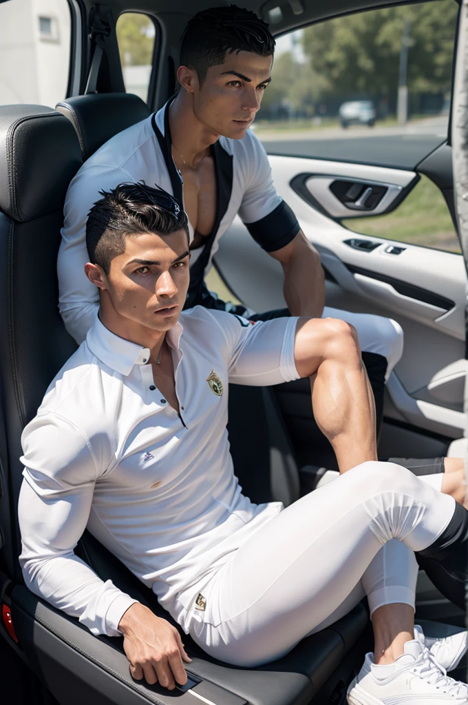 Cristiano Ronaldo sitting 