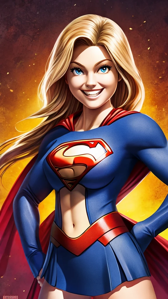 Supergirl, Grinning. hq-style.