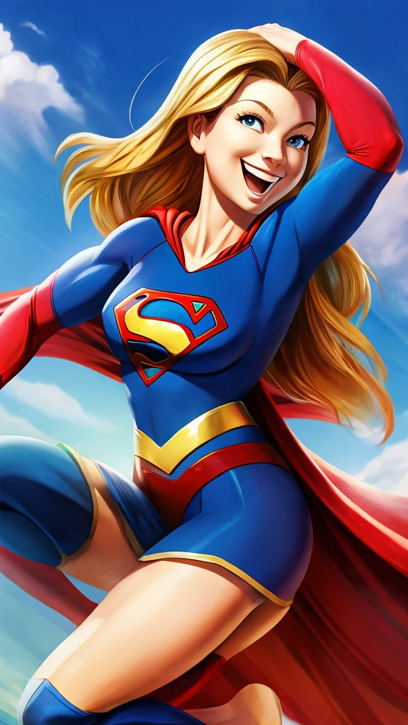 Supergirl, Grinning. hq-style.