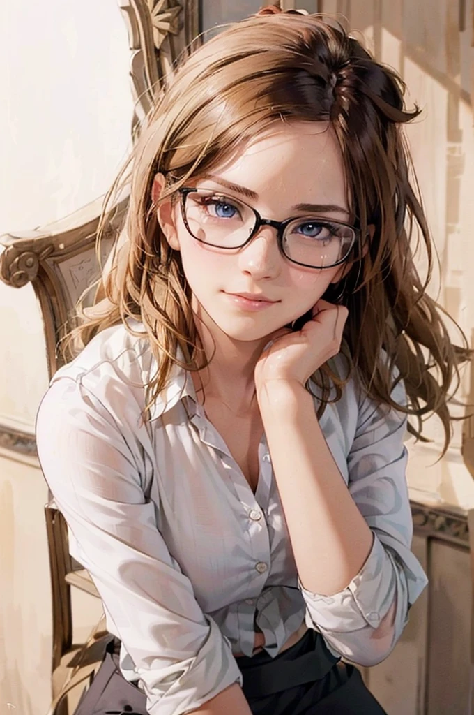 Masterpiece, 最high quality, high quality, High resolution, high quality texture, high quality shadows, High resolution, Beautiful details, Detailed CG, Detailed Texture, Realistic representation of face, Realistic, colorful, delicate, Cinematic Light, Side light, Lens flare, Ray Tracing, sharp concentrated, (1 Girl,concentrated:1.3), ( Intricate details, compensate, PureErosFaceV1:0.5), (細部まで美しいdelicateな顔, 緻密で美しいdelicateな瞳, Perfect Facial Proportions, Dense skin, Optimal ratio of four fingers to one thumb,Unified 8k wallpaper, Arms under chest, Modest chest, Wide Hips, Smooth upper abdomen, 35 years old, blue eyes, glasses, air fortress hair, blonde hair, house wife, the gaze of true love, lips of temptation, A look full of compassion ,a smile full of love, i love you, Acting lovey-dovey, I love you so much I'm crazy,
cabin attendant uniform,white blouse,tight fitting black skirt,black stockings, excellent secretary ,working as a secretary, wooden desk, wooden chair