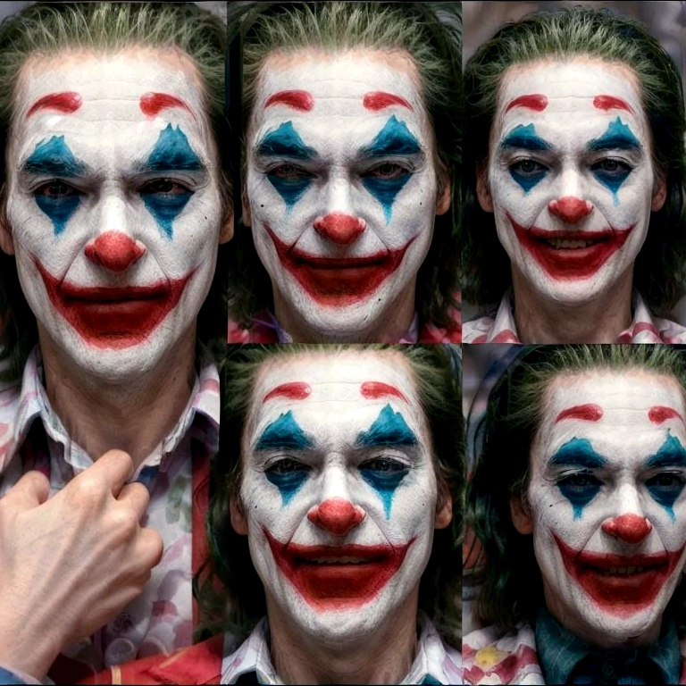 joker face with multiple different expressions, facial expressions, detailed facial expressions, facial expression, full of expressions, detailed facial expression, expressions, micro expressions, realistic facial expression, corrected faces, neutral expressions, happy facial expression, different expression, crazy expression, face variations, happy expression, happy expressions, laughingstock, slightly happy facial expression