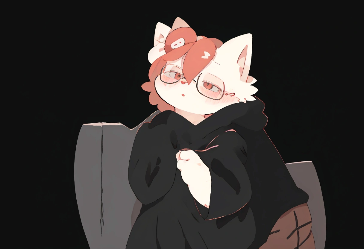 Kemono, Female, Furry, Short stature, Japanese manga character style, (Specify the character's color), Female_furry, Glasses, white skin