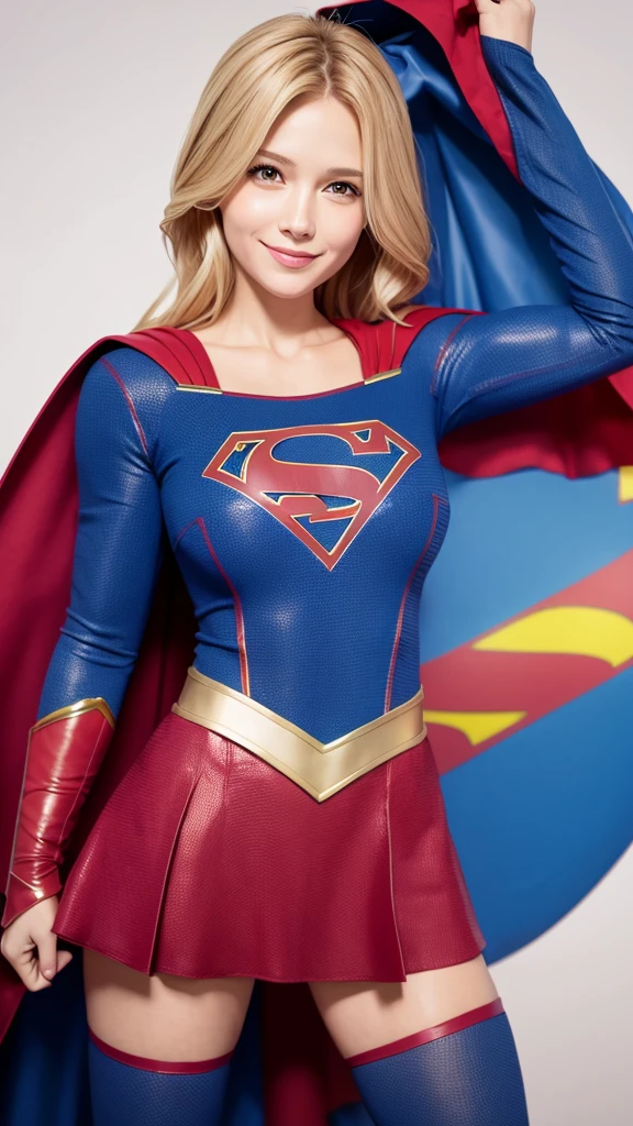 Supergirl, Grinning. Roupa grande.