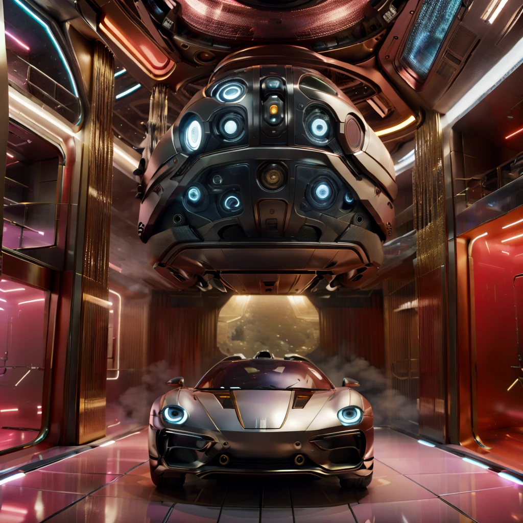 happy colors, futuristic city，Many people have pets, Different luxury cars, there are different types of people, Live together, There is a male protagonist