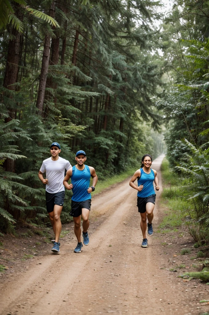 Two explorers ran in opposite directions.