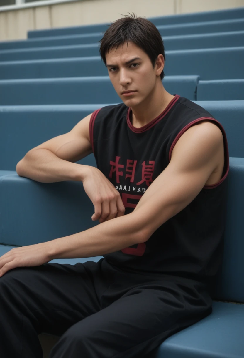 score_9,score_8_up,score_7_up,score_6_up BREAK source_real,raw,photo,realistic , BREAK , rating_save, handsome Aomine Daiki ,sit , amphitheater