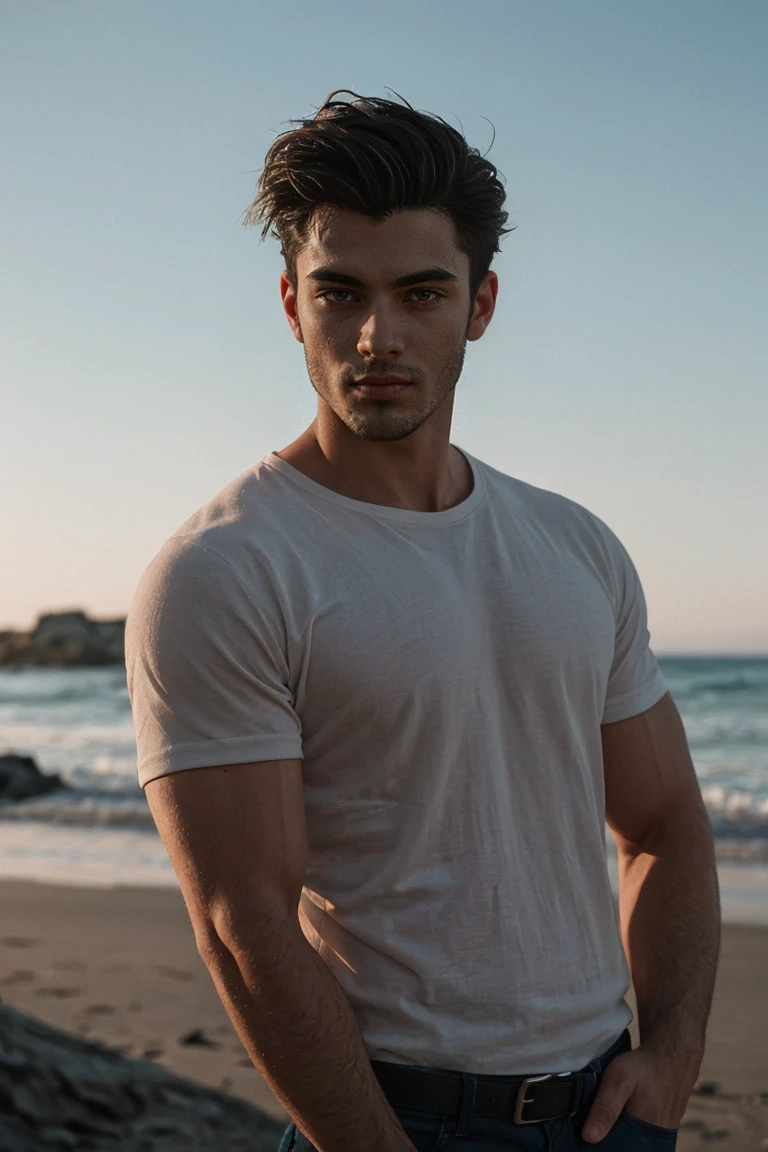 shot on leica, shadowplay, gorgeous lighting, subtle hues,handsome men