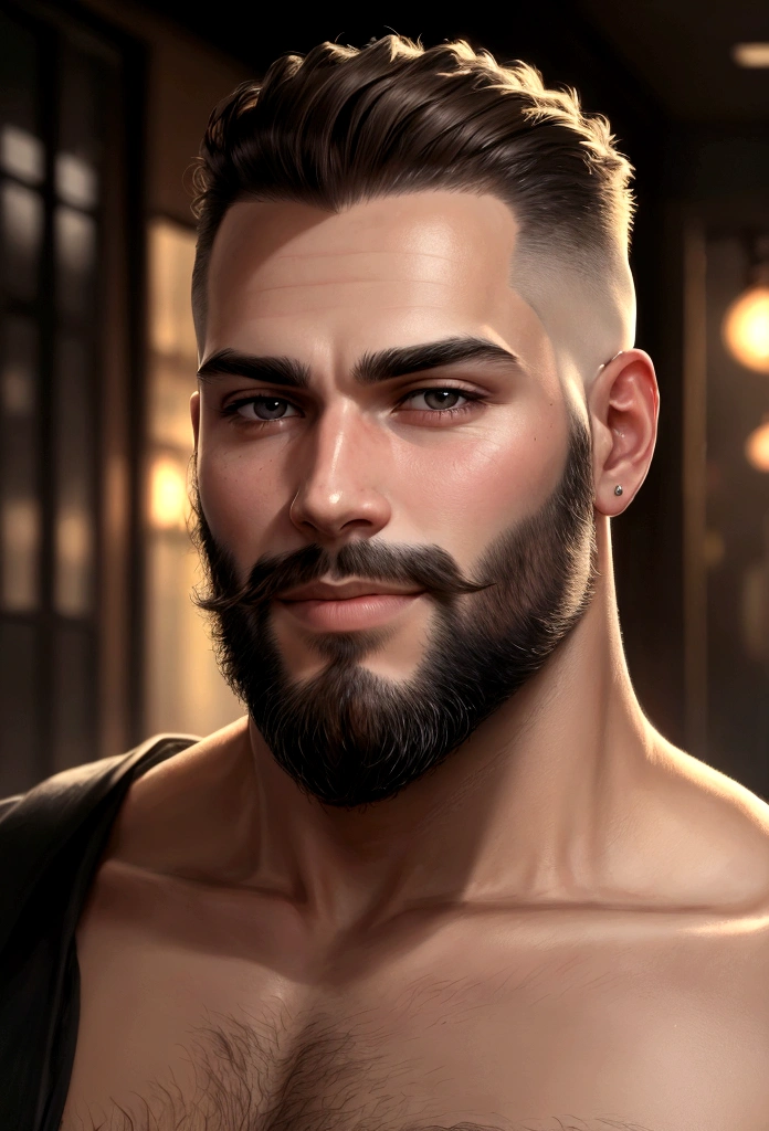 man with a shaved beard