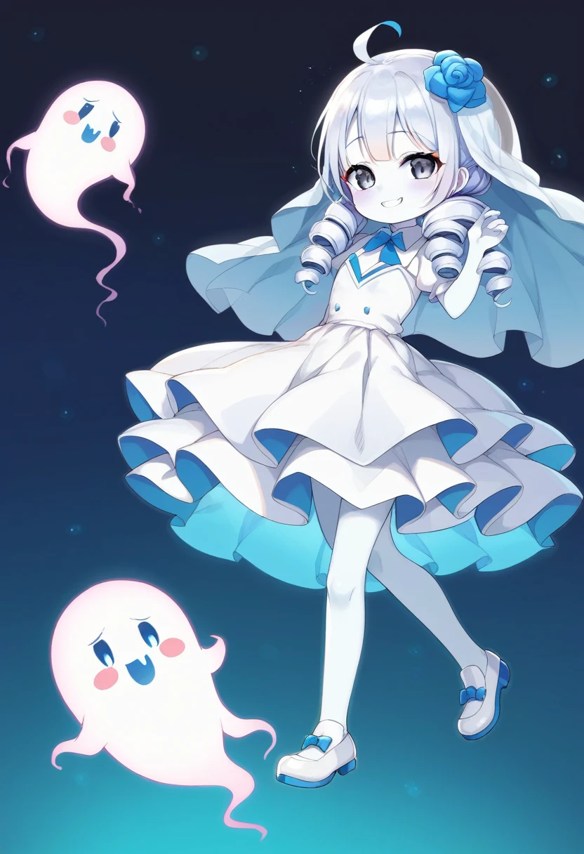 score_9, ,score_7_up, score_6_up, 1girl, source_cartoon, source_anime,breathtalking Scenery,watercolor,smooth soft skin, natural skin,
BREAK
(loli:1.8), (little female child:1.8),(white skin:1.8),(loli toddler:1.6),(ghost girl:1.7),6 yo,(ultra cute face),(mini girl:1.4),(muffin top:0.9),preschooler,,kawaii, loli face, round face,spirit girl,
BREAK
(platinum eyes:1.2),(silver hair:1.2), (drill hair:1.2),ahoge,(grin smug:1.1),hair between eyes,beautiful eyes, detailed eyes, puffy eyes,
BREAK
(lower body fused with ghost:1.2),(PVC material lower body:1.2),(flying:1.4),ghostly effect,(floating in aerial:1.3),zero gravity,seethrough,
BREAK
cape sleeve,(excessive long white wedding dress:1.2), wedding organza dress, from behind,berline wedding dress,(silk veil:1.3),
BREAK
Walking through the pedestrian-friendly lanes, we were surrounded by an explosion of emerald greenery that seemed to breathe life into the city