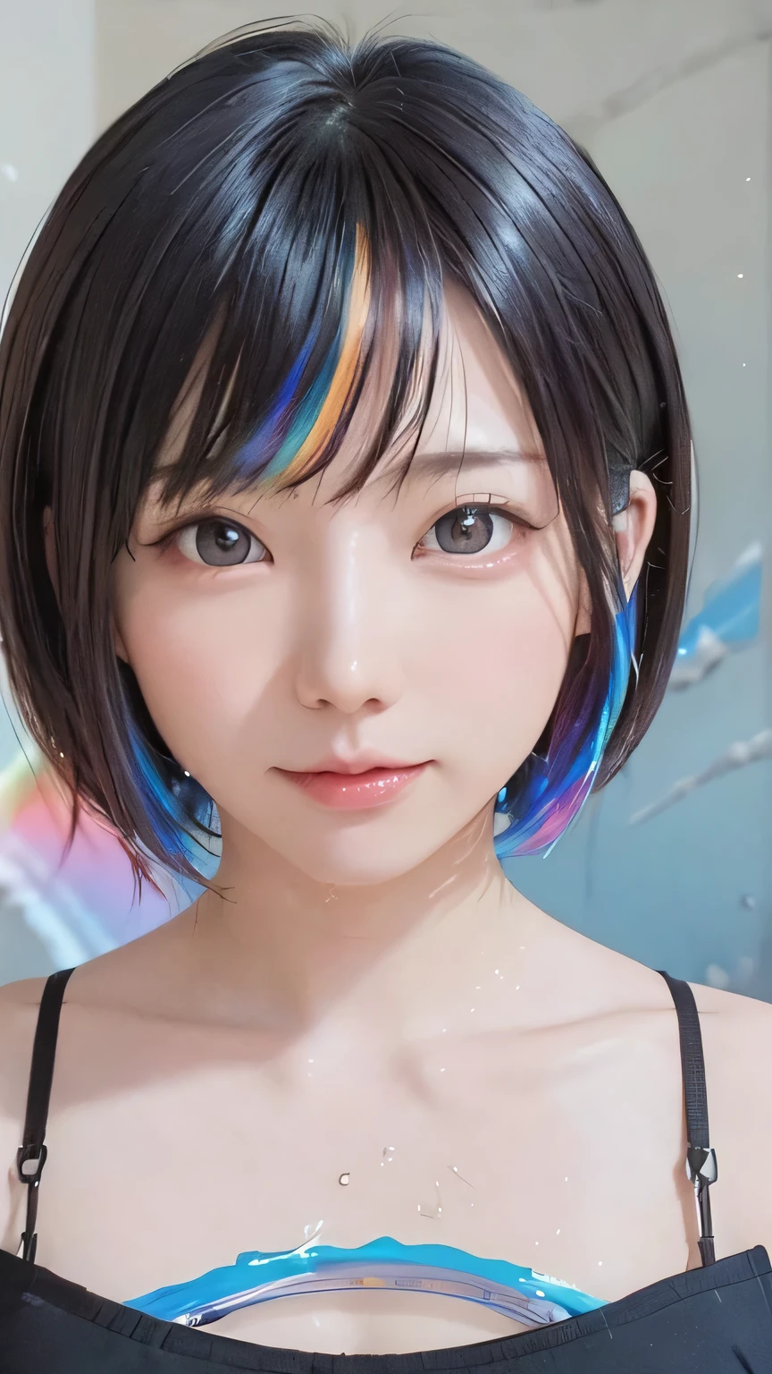 (Level Difference:1.8)、(Paint collisions and splashes on canvas)、(Depth of written boundary)、1. The girl's side blends in、(side)、Shut your mouth.、(Liquid Paint Rainbow Short Hair:1.5)It is made of paint、、Defying Gravity、A thick current、(Paint splashes:1.3)、Liquid state、Amazingly beautiful、masterpiece、Detailed Background、Super high quality model、Air background、Abstract Beauty、Explosive amount、 oil、strong stroke、Romantic lighting、Scattered beneath the surface、Lens 135mm、F1.8、shine、8K、High resolution、dream-like、Ray Tracing、Hmph、Godley、