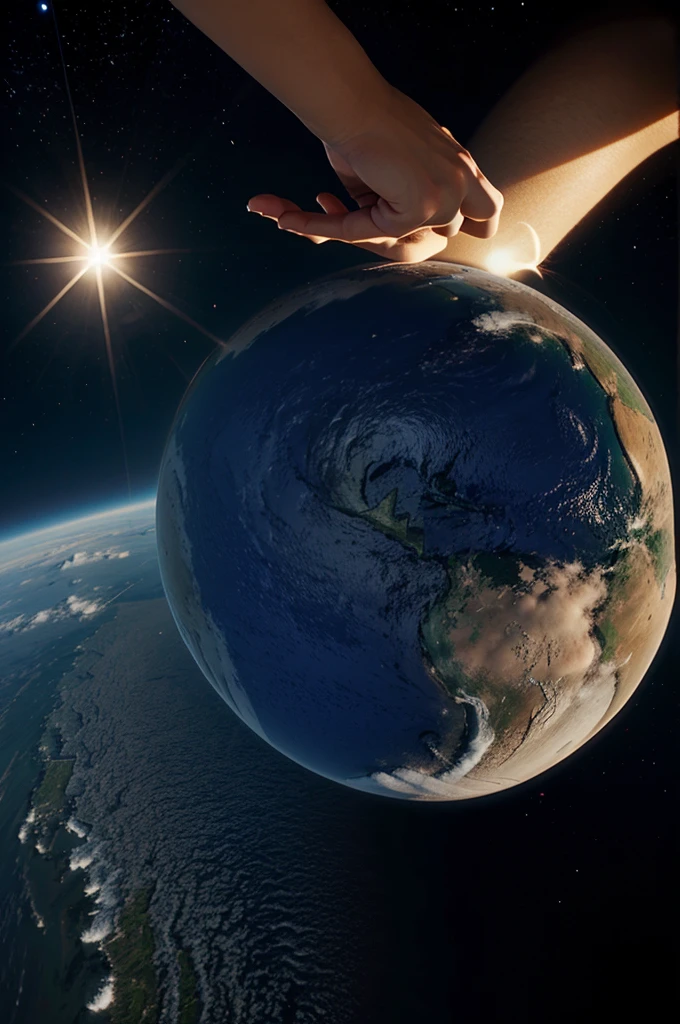 animation of a person crossing the earth